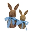 thumbnail image 2 of 2 piezas de adorno de conejo de Pascua tejido, figura de conejo, hermosa decoración coleccionable de conejo Azul, 2 of 5