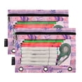 2 Pieces Pencil Bag Binder Pouches 3-Ring Page Turning Folder Pencil ...