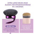 thumbnail image 3 of Ultra versatile body brush - a luxurious travel friendly self tanning and loose powder makeup brush with ultra soft bristles, suitable for daily use and even application, 3 of 6