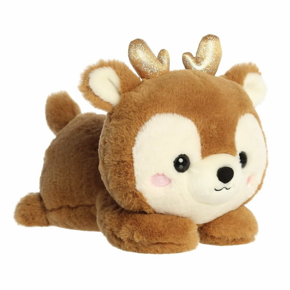 Aurora - Medium Brown Festive Stuffed Animal - 9.5" Rene Reindeer - Too Cute
