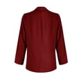 thumbnail image 4 of Baqcunre Winter Coats For Women Womens Casual Jacket Pockets Long Sleeve Open Front Button Work Office Lapel Button Jacket Tops For Women 2023 Blazers For Women Wine L, 4 of 4