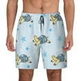 thumbnail image 3 of Uemuo Cartoon Turtle Pattern Mens Swim Trunks Quick Dry Board Shorts with Mesh Lining, Stretch Beach Shorts Quick Dry No-Chafing Board Shorts-Small, 3 of 9