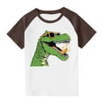 thumbnail image 1 of RXIRUCGD 2025 Vêtements d'Été pour Enfants Tout-Petits Garçons Filles Mode Mignon Col Rond Imprimé Manches Courtes Haut, 1 of 7
