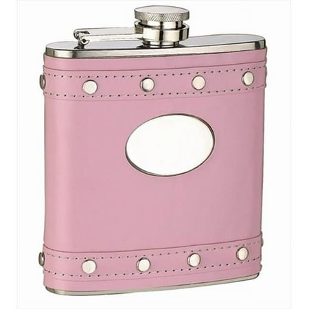 

FJX Wholesale HFL-SP007 6oz Pink Wrap Rivet Flask