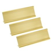 2x7inch Aluminum Name Plate Holder, 3 Pcs L Type for Desk Sign Holder Gold Tone