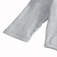 thumbnail image 4 of Baby Boy Girl Solid Color Cotton Knitted Ruffle Long Sleeve Romper Top Drawstring Pants, 4 of 5