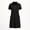 Black, variant on Womens Midi Dress Summer Short Sleeve Button Down with Pockets,Pink,M