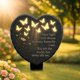 thumbnail image 3 of Estaca decorativa para jardín, placa conmemorativa en forma de corazón con de mariposa, lápida, para el jardín, 3 of 9
