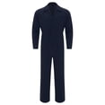 thumbnail image 3 of CHICTRY Men's Long Sleeve Zipper Coveralls Lightweight Mechanics Jumpsuits Workwear Work Overalls Navy Blue 3XL, 3 of 7
