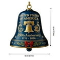 thumbnail image 3 of United States 250th Anniversarybell Ornament, Honoring America's, Commemorative 250th Anniversary U.S.with Commemorative Detailing for Collectors and Patriotic, 3 of 6