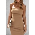 thumbnail image 3 of Vestido Maxi Tubo Strapless PRETTYGARDEN Camel Talla M, 3 of 8