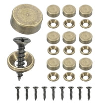 Uxcell Brass Decorative Screws with Cap, Mirror Screw Self Tapping Screws Decorative Cover Bronze