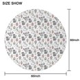 thumbnail image 6 of White Cartoon Unicorn Cat Dessert Pattern Round Tablecloth 60"x60",Wrinkle Wipeable Table Cloth for Kitchen Dining Room Picnic Patio Party, 6 of 6