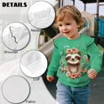thumbnail image 6 of Yuyamidu Sloth Sweatshirt Toddler Girl 1T 2T Green Crewneck Sweatshirts Long Sleeve T Shirts Ruffle Casual Fall Tops Kids Everyday Athletic Clothes, 6 of 7