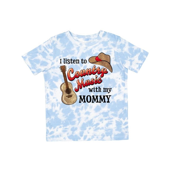 Inktastic I Listen to Country Music with My Mommy with Guitar and Hat Boys or Girls Toddler T-Shirt