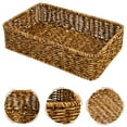 thumbnail image 7 of HOMEMAXS Woven Kitchen Storage Basket Made of Plastic in Coffee Color for Effective NonSkid Use 7.8 Inches, 7 of 7