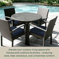 thumbnail image 3 of Textured Solid Indigo Blue Premium Dining Seat Cushion (2-Pack), 3 of 8