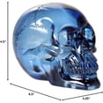 thumbnail image 3 of Crystal Clear Translucent Skull Collectible Figurine 4.5 Inch (Blue), 3 of 3