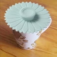 thumbnail image 3 of Sunjoy Tech 1/3Pcs Sunflower Silicone Cup Lid with Handle Food Grade Heat-Resistant Dustproof Seamless Airtight Universal Round Ceramic Glass Teacup Mug Cover, 3 of 8