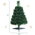 thumbnail image 4 of Costway 2ft Pré-Éclairé Fibre Optique PVC Artificiel Arbre de Noël Table W / Stand, 4 of 10