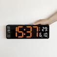 thumbnail image 2 of Smilepp Numérique Horloge Murale Télécommande Température Date Éteindre la Luminosité de la Mémoire Réglable Table Décor Mural, 2 of 7