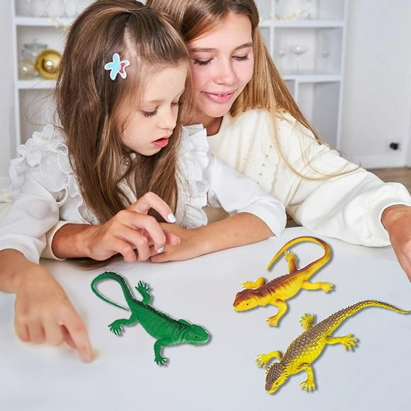 Kcavykas Simulated Feral Animals Model Lizard Geckos Chameleons Horned Lizard Giant Lizard Green Sideburns Lizard Green Lizard Festival Decorations and Ornaments