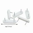 Jrocdr White Nylon Double Nail Furniture Foot Nail Sofa Table Chair