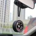 thumbnail image 3 of QJUHUNG 1pc Creative Automotive Alloy Rim & Brake Disc Hanging Ornament with Perfume Diffuser - Metal Scent Pendant for Vehicle Mirror, 3 of 6