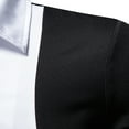 thumbnail image 5 of Fashion YLSDY Mens Tops Color Block Loose Fit Blouse for Man Long Sleeve High Neck Faux Satin Formal Summer Fall Shirts 2025 Black M, 5 of 7