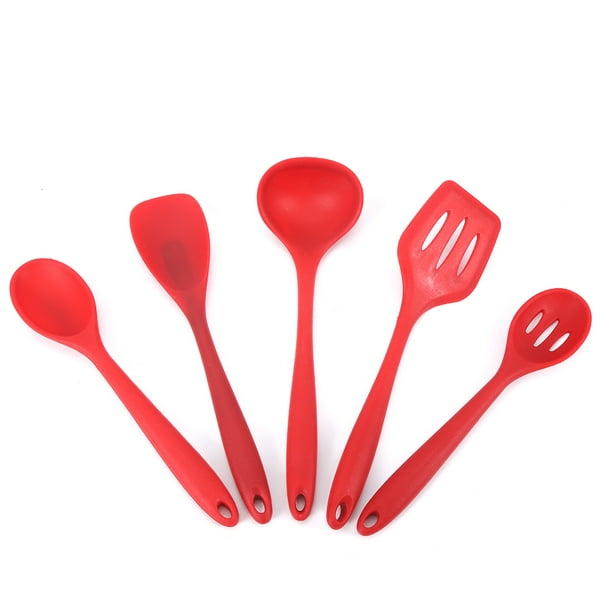 5 espátulas de silicona antiadherentes resistentes al calor para cocina, utensilios para hornear