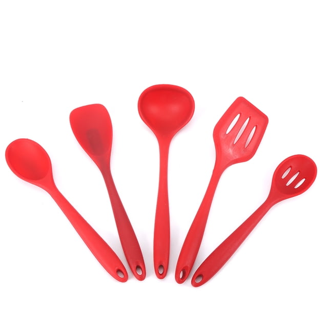 5 espátulas de silicona antiadherentes resistentes al calor para cocina, utensilios para hornear