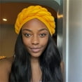 thumbnail image 4 of Gold Headband for Women Boho Braided Turban Hat African Turbans for Women Headwraps for Black Women Braid Silky Turban Hats, 4 of 5