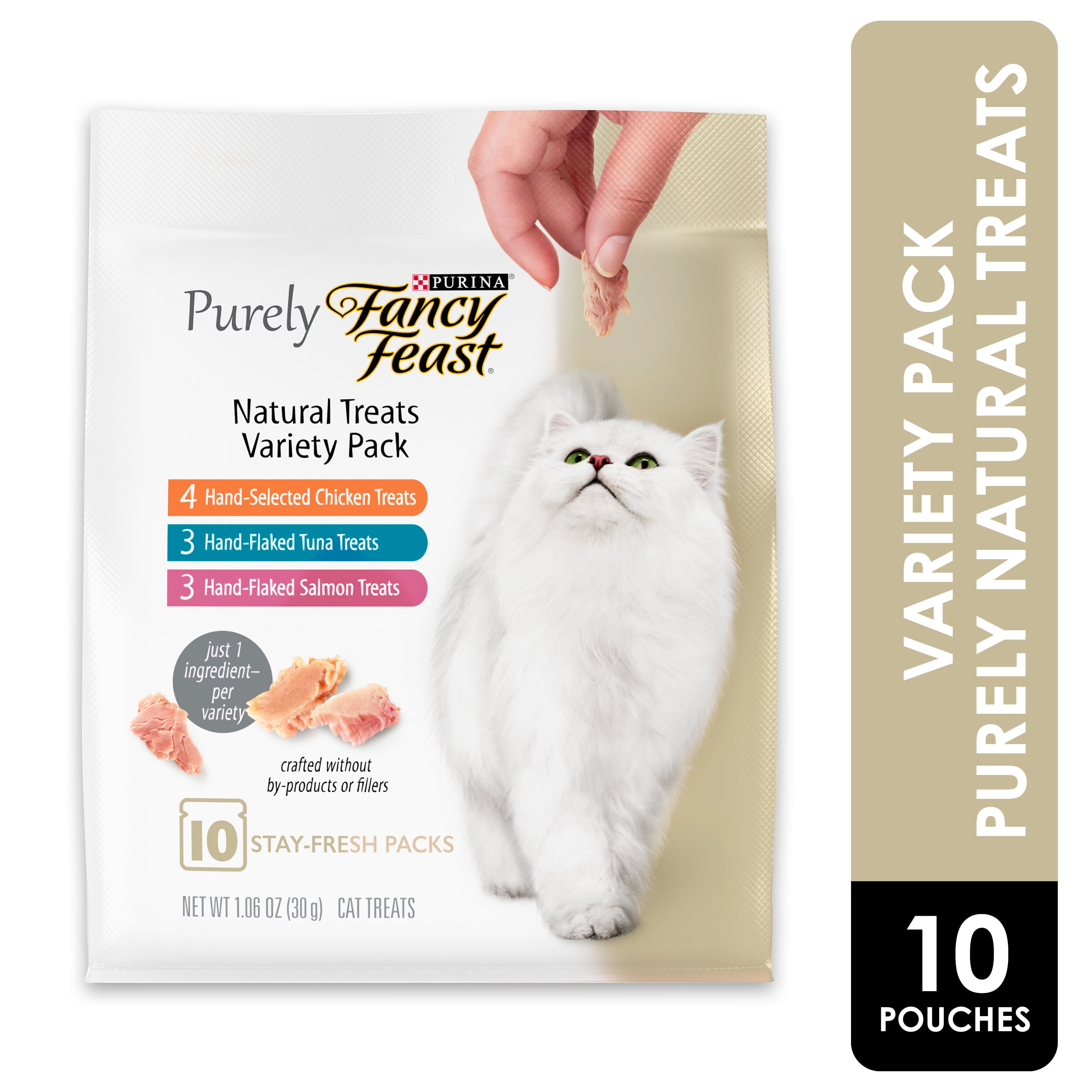 Fancy Feast Natural Cat Treats Variety Pack, Purely Natural, (5) 10 ct. Pouches