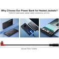 thumbnail image 6 of 12V QC3.0 Heated Jacket Battery PD Power Bank with Type-C Step Up Adapter Charger Cable Compatible with Milwaukee, M12, Makita, Snapon, Metabo, Craftsman, AEG Gear, 6 of 6