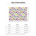 thumbnail image 5 of Yiaed Doodle Fruits Print Blanket Throw Blanket Soft Cozy Flannel Blanket for Home Bed Sofa Couch Chair-40"x30", 5 of 6