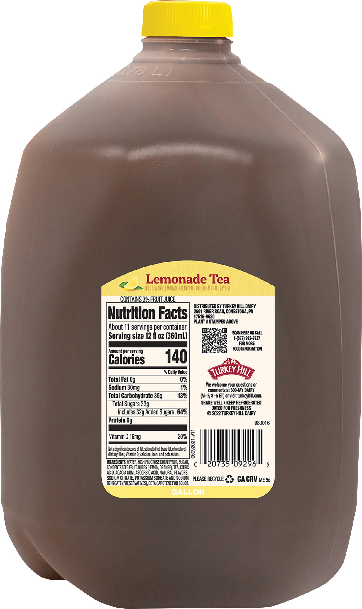 Turkey Hill Lemonade Tea, 1 Gallon