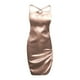 thumbnail image 5 of Vestido sexy con tirantes para mujer: diseño liso con cordones, tirantes ajustables, para uso informal diario/de noche., 5 of 5