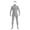 A-Grey63, variant on Adults Solid Full Body Suit Open Face Form Fitting Bodysuit Stretchy Performance Suits