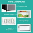thumbnail image 2 of Koolatron Stainless Steel Compact Fridge with Freezer, 4.4 Cu. Ft. Modern Refrigerator for Home & Dorm, 2 of 6