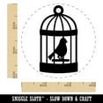 thumbnail image 2 of Bird Cage with Bird Self-Inking Rubber Stamp Ink Stamper - Lime Green Ink - Small 3/4 Inch, 2 of 7