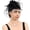 black, variant on Vintage Style Mesh Fascinator Hat with Floral Accent for Cocktail Party Bridal Church