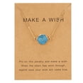 thumbnail image 1 of Personalized Bright Imitation Natural Stone Resin Pendant Paper Card Necklace Temperament Clavicle Chain, 1 of 1