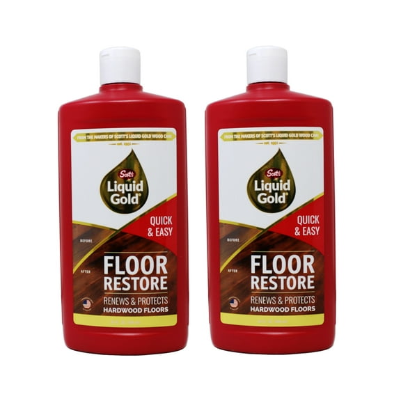 2 Pack - Scott's Liquid Gold Floor Restore- Renews & Protects Hardwood Floors 24 fl oz