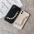 thumbnail image 3 of Designed for iPhone Case,Cute Silicone with Pearl Hand Bracelet Camera Lens Protection Shockproof Protective Cover Phone Case (White,iPhone 16 Pro), 3 of 6