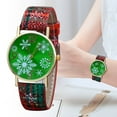 thumbnail image 2 of Stylish Women's Watch Christmas Casual Leather Snowflake Quartz Timepiece for Elegant Everyday Wear, 2 of 2