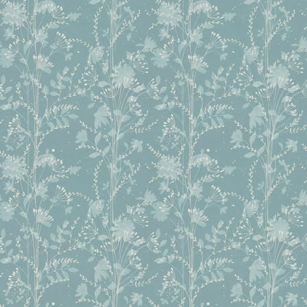 Laura Ashley Fennelton Pale Newport Blue Wallpaper