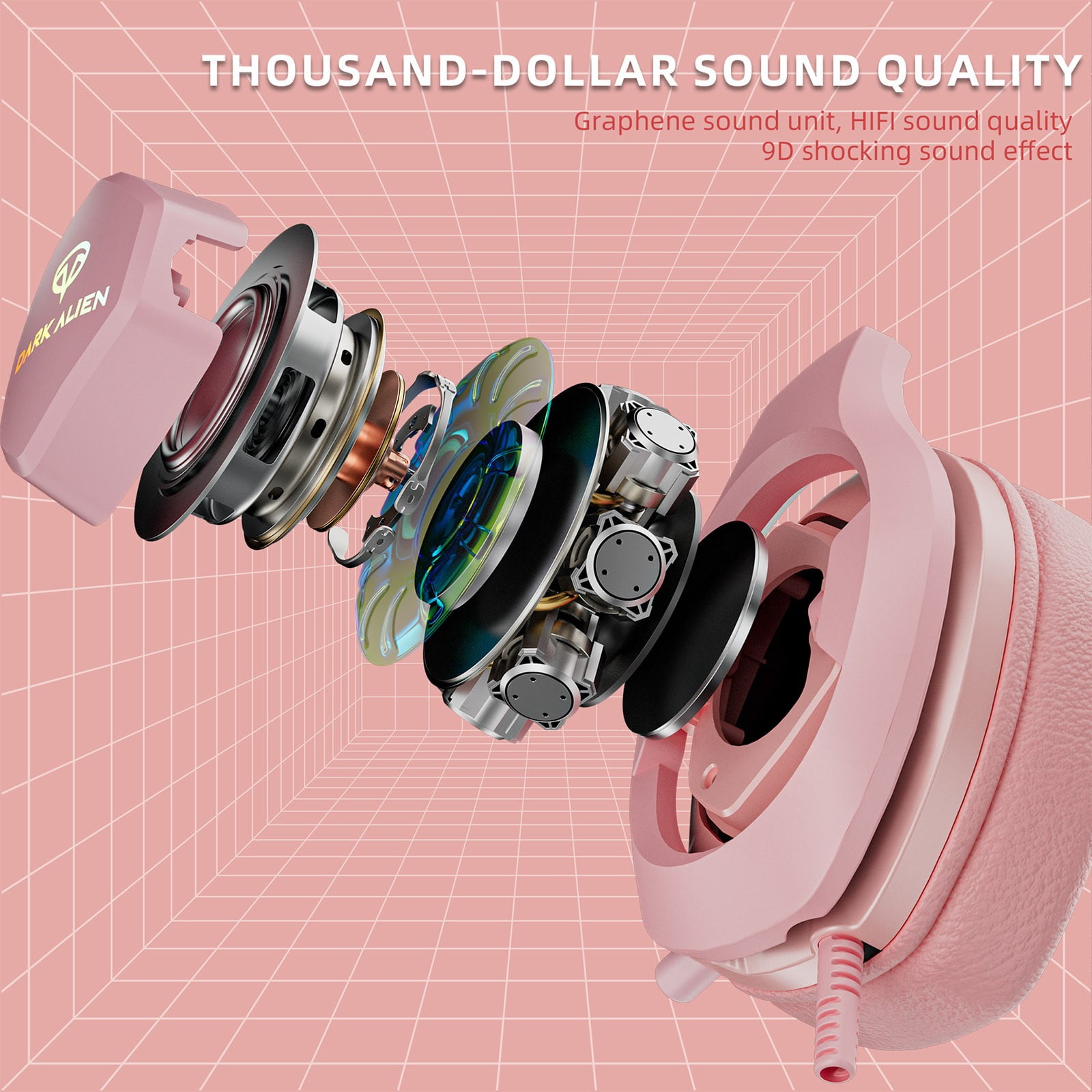 Over Ear Headphones, Wireless Over Ear Headphones, Gaming Headset Gaming Headphones with Microphone, Headphones Bluetooth Over Ear(White)