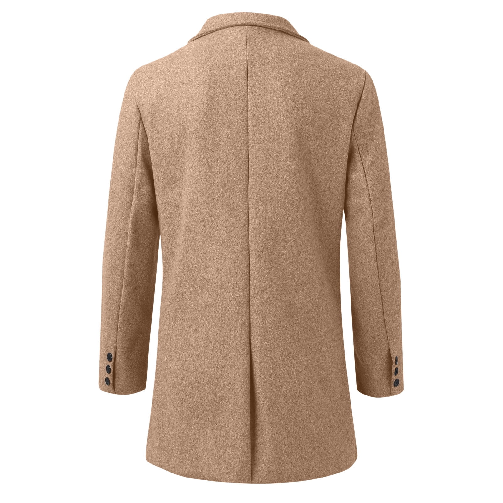 Outfmvch Winter Coats For Men Coats For Men Men Plus Size Winter Coat Lapel Collar Long Sleeve Padded Leather Jacket Vintage Thicken Coat Sheepskin Jacket Jackets For Men Khaki M