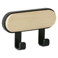 thumbnail image 3 of Perchero de pared de 10 piezas, perchero creativo de madera para sombreros, llaves multifuncionales 2 Ganchos Negro, 3 of 9