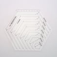thumbnail image 2 of KAKOWELY ruler for sewing Patchwork Ruler Hexagon Quilting Ruler Patchwork Acrylic Template Sewing Accessories6.1"X7.09"X0.12", 2 of 4